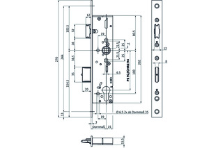 Rohrrahmen-Antipanik-Einsteckschloss G-U B-18270 PE Rohrrahmen-Antipanik-Einsteckschloss G-U B-18270 PE