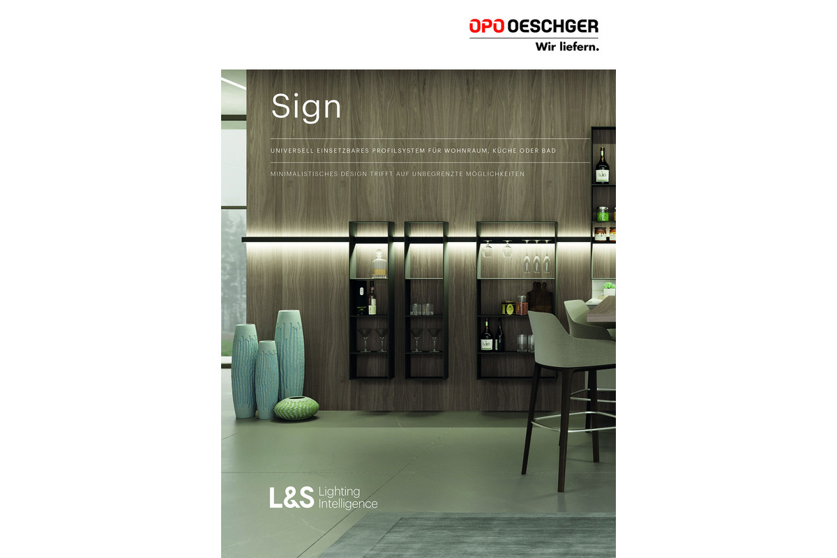 Brochure L&S Sign, sistema di profili universale