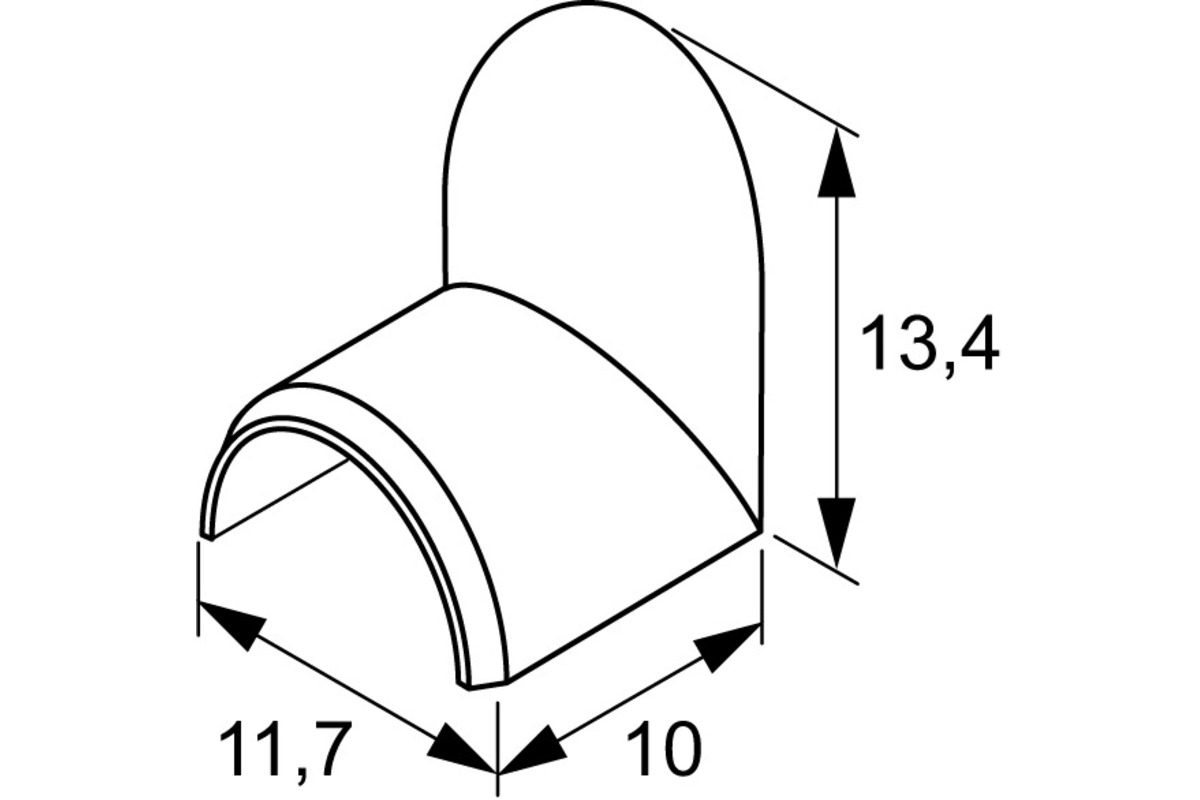 Copertura del foro L&S per canalina per cavi 10x5 mm