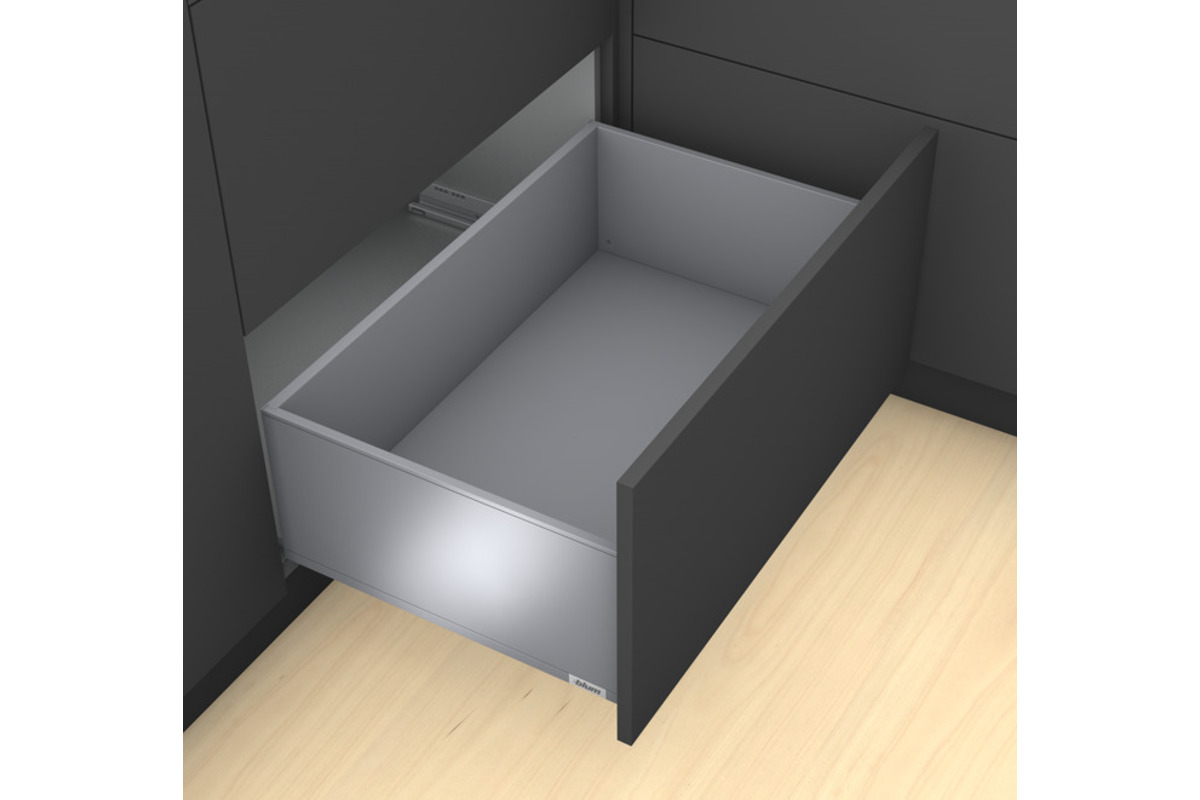 Profil de côté de tiroir BLUM LEGRABOX pure F, gris orion