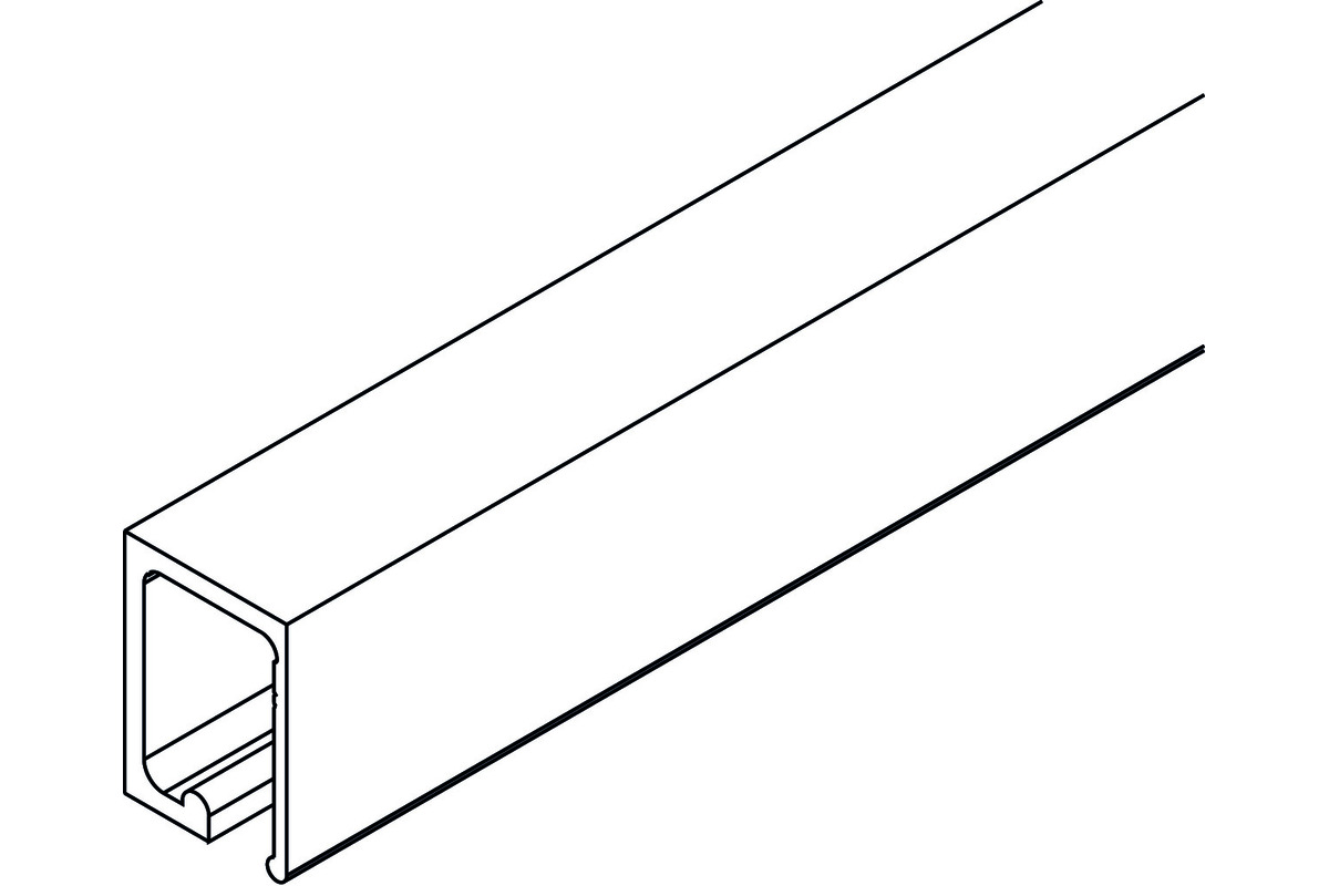 Rail laiton sur mesure percé D + W (type 67M)