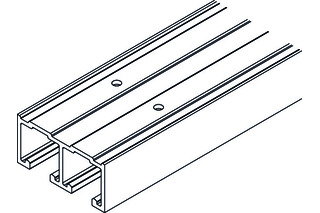 Doppellaufschiene HAWA 3500mm Alu elox., gebohrt (Typ 72LM) Doppellaufschiene HAWA 3500mm Alu elox., gebohrt (Typ 72LM)