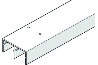 Doppelführungsschiene HAWA 3500mm Alu elox., gebohrt (Typ 57LM) Doppelführungsschiene HAWA 3500mm Alu elox., gebohrt (Typ 57LM)