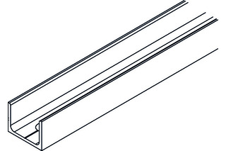 Führungsschiene HAWA 3500mm Alu elox., gebohrt (Typ 49LM) Führungsschiene HAWA 3500mm Alu elox., gebohrt (Typ 49LM)