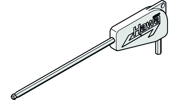 Winkel-Stiftschlüssel HAWA 3 mm mit Griff