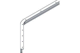 Laufschiene Alu elox. HAWA 1500mm gebogen, rechts, 400-1500mm Laufschiene Alu elox. HAWA 1500mm gebogen, rechts, 400-1500mm