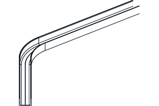 Führungssch. Alu elox. HAWA 1500mm gebogen, rechts, 400-1500mm Führungssch. Alu elox. HAWA 1500mm gebogen, rechts, 400-1500mm