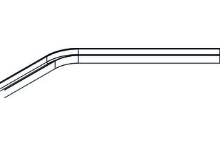 Führungssch. Alu elox. HAWA 1500mm gebogen, links, 400-1500mm Führungssch. Alu elox. HAWA 1500mm gebogen, links, 400-1500mm
