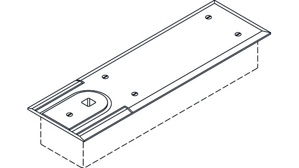 Deckplatte Chromnickelstahl zu Bodentürschliesser (Variotec)