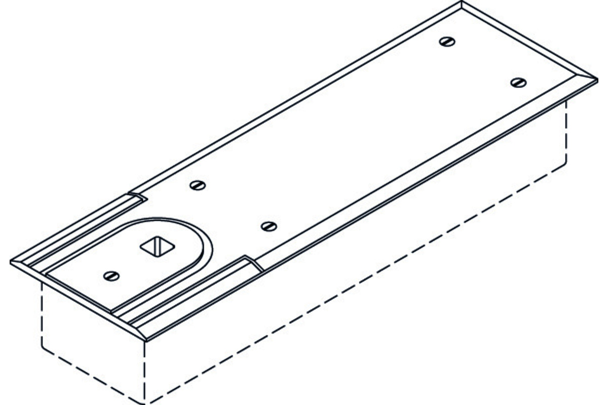 Deckplatte Chromnickelstahl zu Bodentürschliesser (Variotec)
