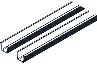 Führungsschienen-Set HAWA KS schwarz, 2 x 2500mm Führungsschienen-Set HAWA KS schwarz, 2 x 2500mm
