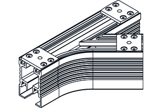 Arco di scorrimento della rotaia Spazio di parcheggio ramificato, spazio di impilamento ri