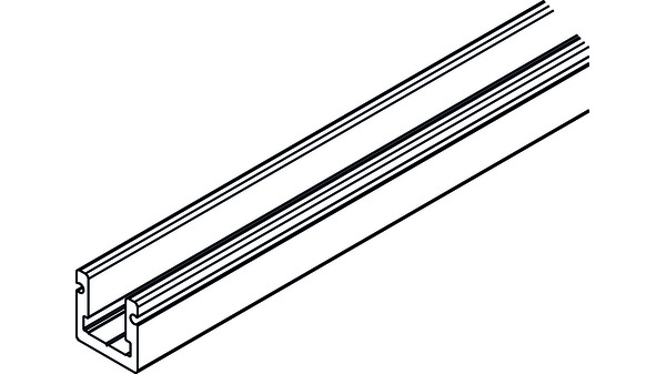 Rail de guidage courbé HAWA 15° alu éloxé