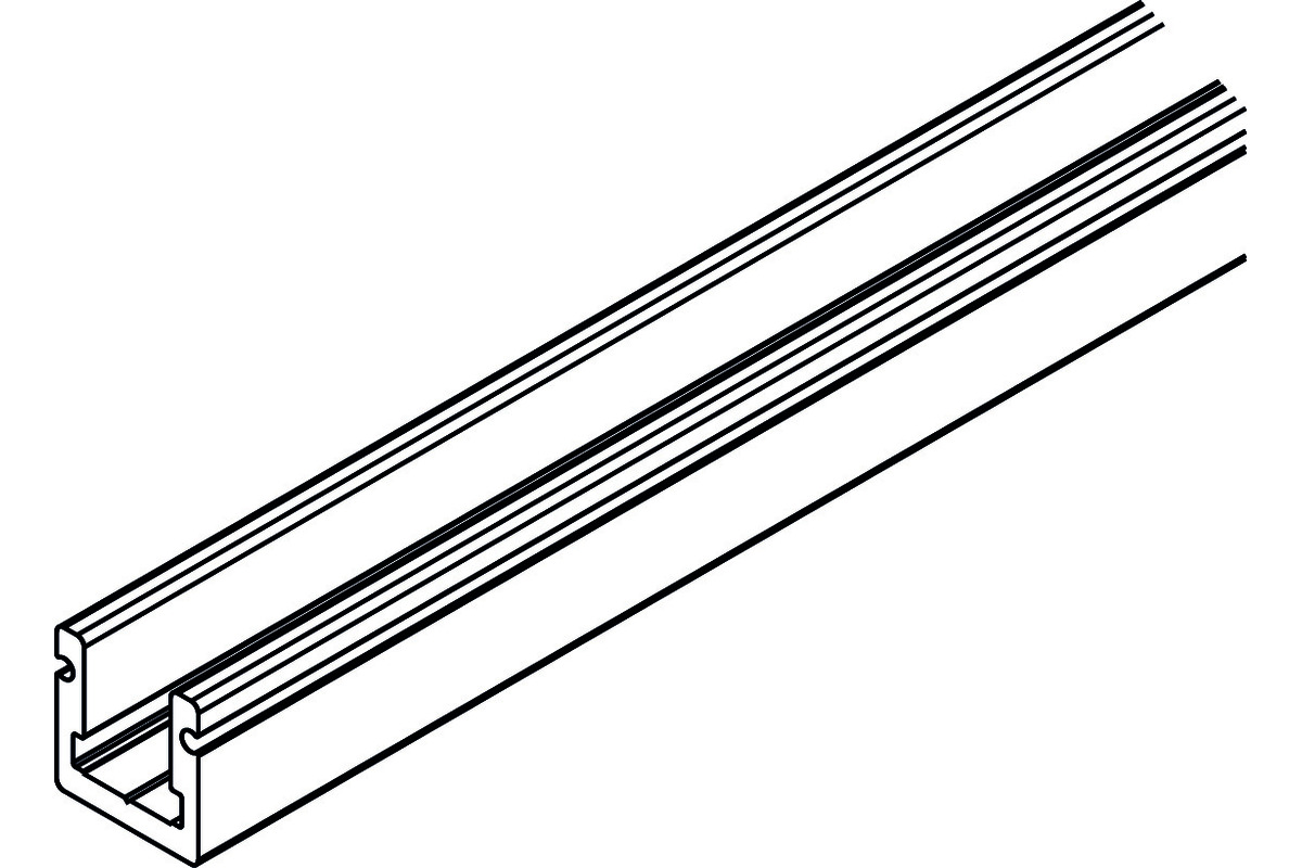 Rail de guidage courbé HAWA 15° alu éloxé