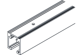 Einfachlaufschiene HAWA 2500mm Alu eloxiert, gebohrt Einfachlaufschiene HAWA 2500mm Alu eloxiert, gebohrt