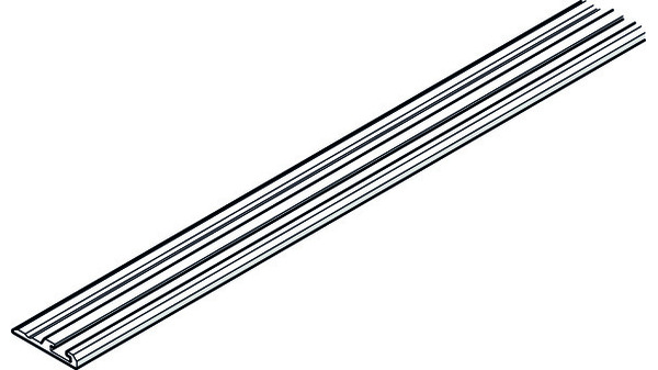 Profil mat.synth.noir 1850mm pour brosse de guidage