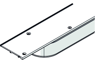 Laufschiene HAWA mit Bogenstück links, LM farblos eloxiert Laufschiene HAWA mit Bogenstück links, LM farblos eloxiert