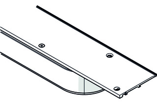 Laufschiene HAWA mit Bogenstück rechts, LM farblos eloxiert Laufschiene HAWA mit Bogenstück rechts, LM farblos eloxiert