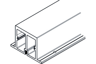 Verstärkungsprofil HAWA 2600 mm, gebohrt LM farblos eloxiert Verstärkungsprofil HAWA 2600 mm, gebohrt LM farblos eloxiert