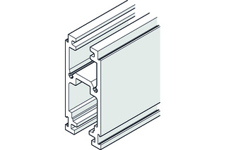 Laufschiene LM nach Mass, farblos eloxiert, gebohrt (Typ Frontslide 60) Laufschiene LM nach Mass, farblos eloxiert, gebohrt (Typ Frontslide 60)