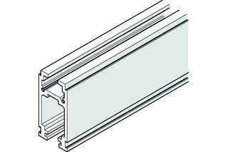 Laufschiene LM 6000 mm, farblos eloxiert, gebohrt (Typ Frontslide 100) Laufschiene LM 6000 mm, farblos eloxiert, gebohrt (Typ Frontslide 100)