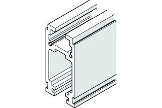 Laufschiene LM nach Mass, farblos eloxiert, gebohrt (Type Frontslide 100) Laufschiene LM nach Mass, farblos eloxiert, gebohrt (Type Frontslide 100)