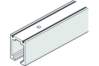 Niedere Laufschiene LM 6000 mm, farblos eloxiert, gebohrt (Typ Frontslide 100) Niedere Laufschiene LM 6000 mm, farblos eloxiert, gebohrt (Typ Frontslide 100)