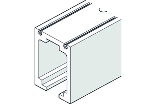 Niedere Laufschiene LM nach Mass, farblos eloxiert, gebohrt (Typ Frontslide 100) Niedere Laufschiene LM nach Mass, farblos eloxiert, gebohrt (Typ Frontslide 100)