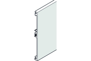 Abdeckblende LM nach Mass, farblos eloxiert Abdeckblende LM nach Mass, farblos eloxiert