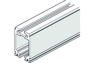 Laufschiene LM 3500 mm, farblos eloxiert, gebohrt (Typ Frontslide 140) Laufschiene LM 3500 mm, farblos eloxiert, gebohrt (Typ Frontslide 140)