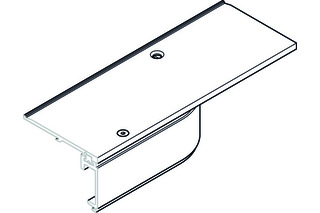 Laufschiene HAWA mit Bogenstück rechts, Länge 2120, schwarz eloxiert Laufschiene HAWA mit Bogenstück rechts, Länge 2120, schwarz eloxiert