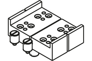 Bohrlehre für Scharnierband ø 5mm zum Nieten inkl. Gewindebolzen Bohrlehre für Scharnierband ø 5mm zum Nieten inkl. Gewindebolzen