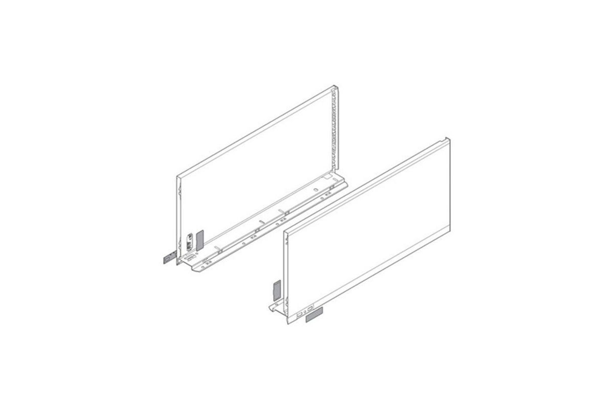 Profil de côté de tiroir BLUM LEGRABOX pure F, gris orion