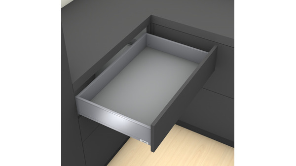 Profil de côté de tiroir BLUM LEGRABOX pure M noir carbone