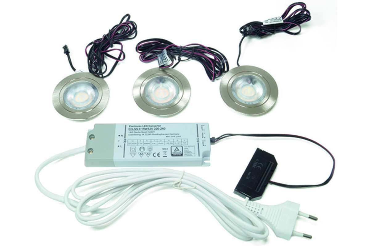 Kit di lampade LED incassate/esterne L&S Chip L 12 V