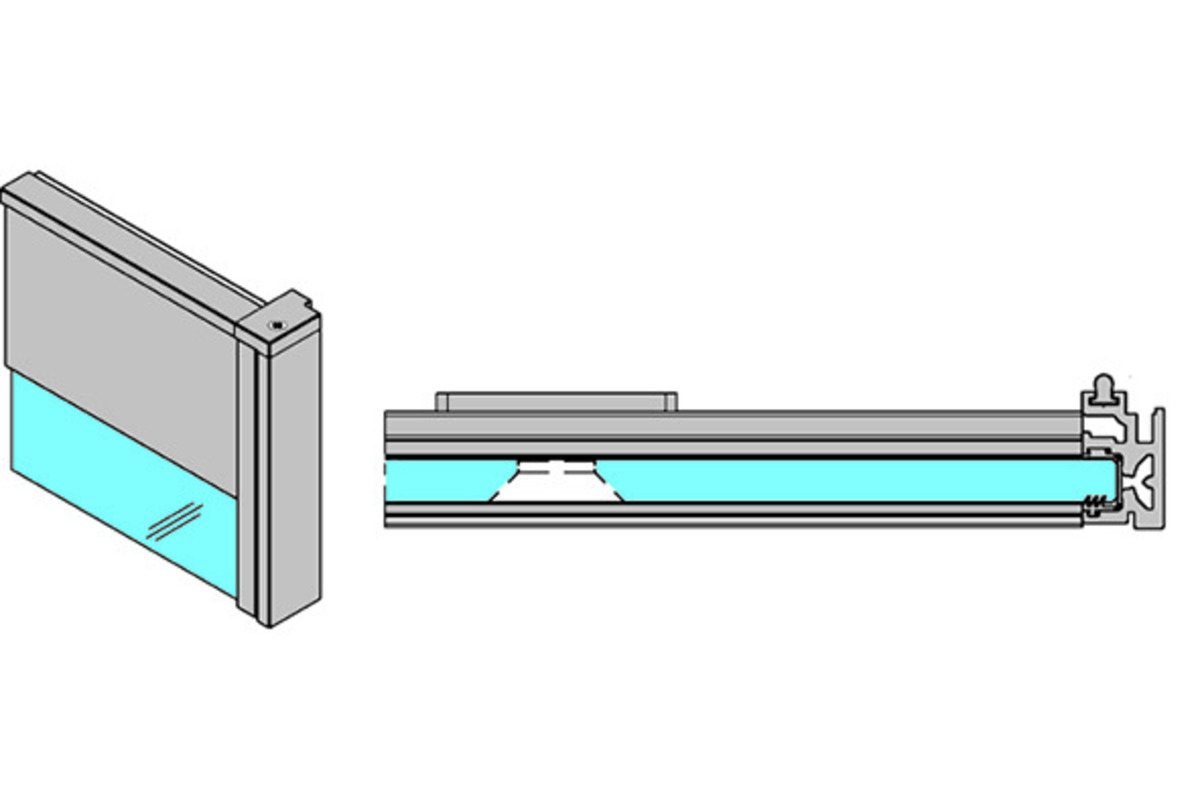 Profil de poignée de porte avec profil pour cadre