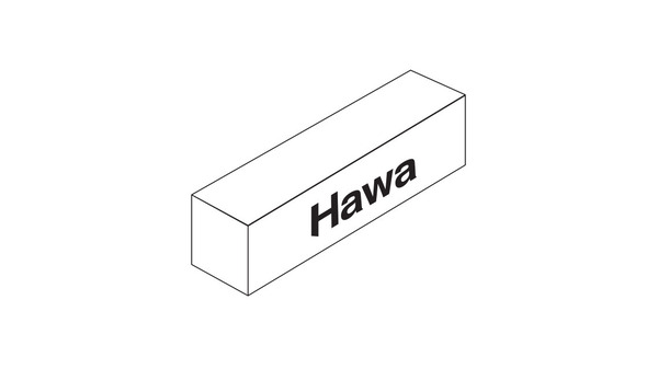 Garniture pour la conversione HAWA-Concepta 25/30 charnière avec ammortissement