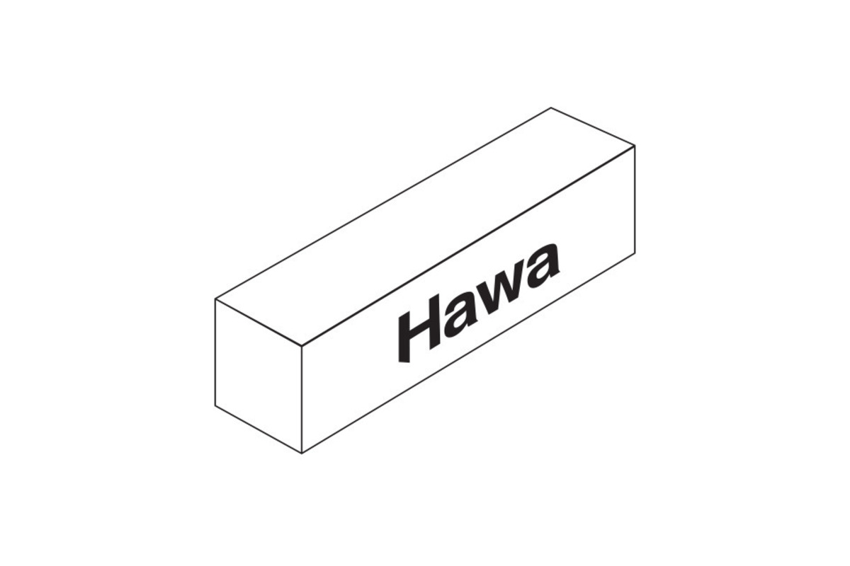 Kit di conversione HAWA-Folding Concepta 25/1850 mm cerniera con ammortizzatore
