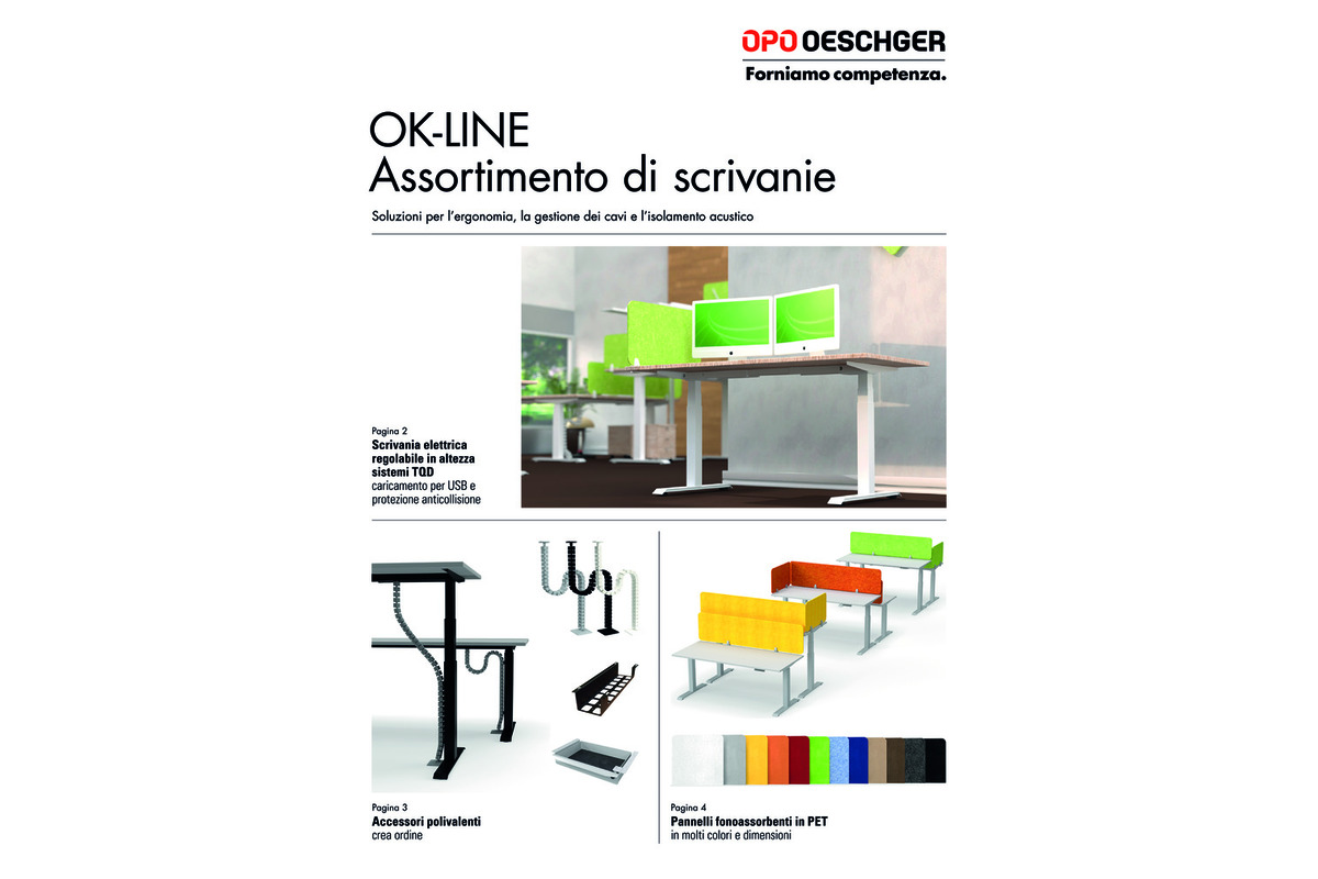Brochure OK-LINE Assortimento di scrivanie