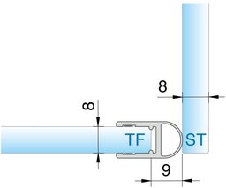 Duschtürdichtungen für 90° und 180° Glasanschlüsse PAULI+SOHN 8861