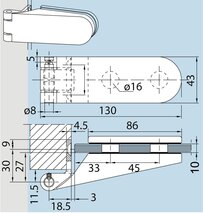 Glastürband DORMA GLAS Studio Rondo