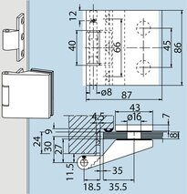 Glastürband DORMA GLAS Office Classic