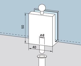 Überschub-Feststellriegel DORMA GLAS