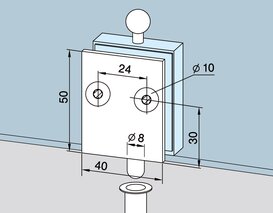 Verrou d'arrêt DORMA GLAS