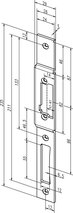 Gâche plate EFF-EFF 26B35