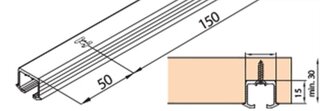 Einfachlaufschiene HAWA Clipo 26 / 36