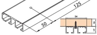 Rail de roulement double HAWA Clipo 26/36