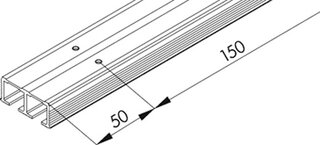 Doppellaufschiene HAWA Clipo 36