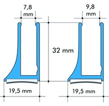 Profils pour verre ALUMAT GT 8 / GT 10