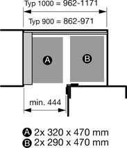 Einhängetablar-Set KESSEBÖHMER Arena Style 500